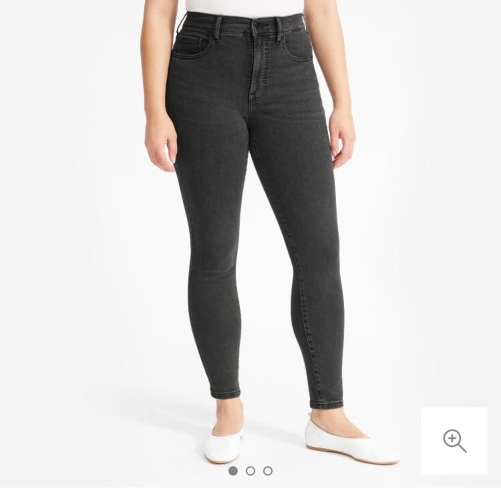 Everlane highwasted skinny jeans. Grey wash